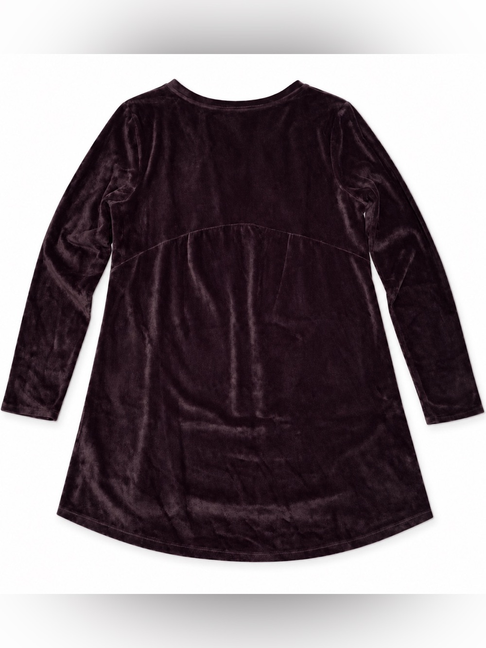Pure Jill J.Jill Black/Plum Velour Long Sleeve Tunic Top Size S - Picture 4 of 5